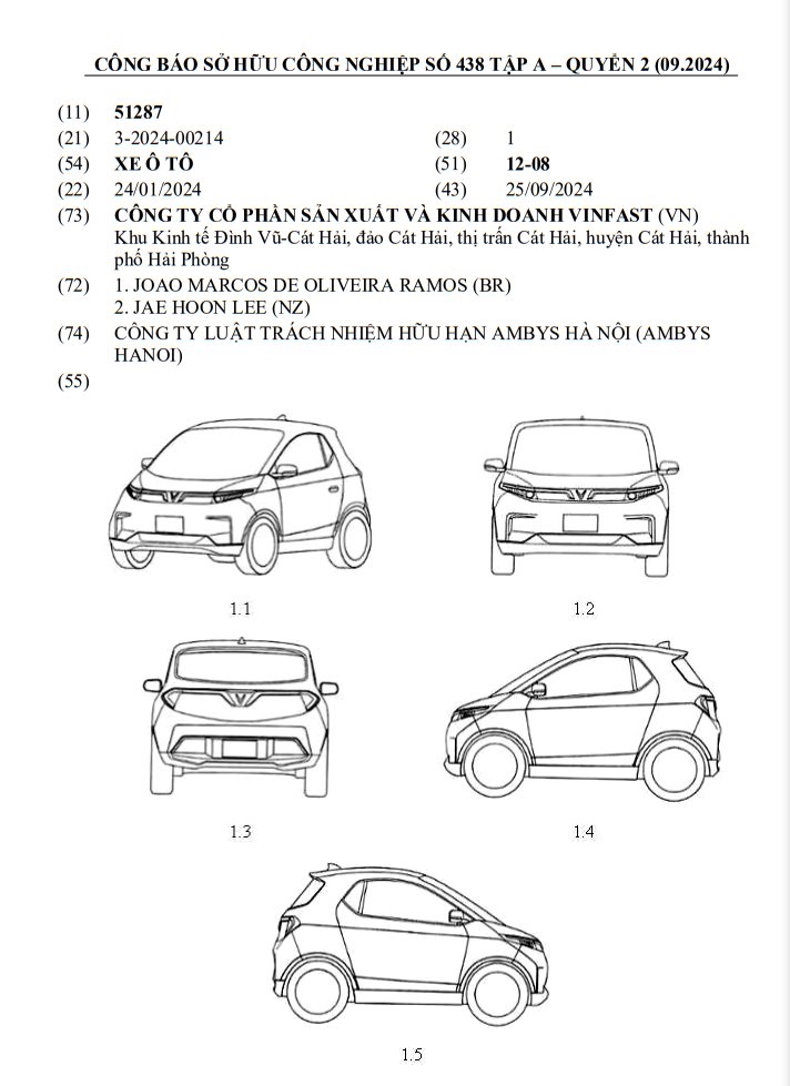 VinFast registers a new car model in Vietnam: Smaller than VF 3, resembling the Smart, predicted to attract female buyers if launched, photo 1